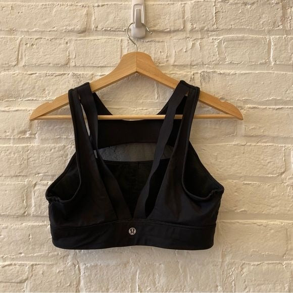 Lululemon || Run The Day Bra Mesh Strappy Black 6