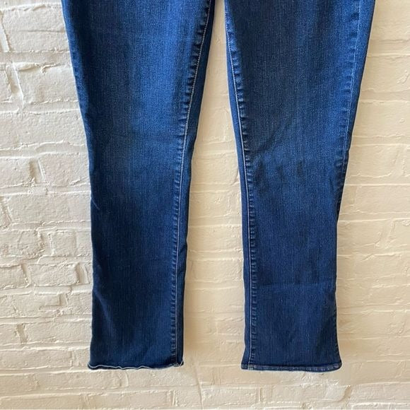 L' Agence || Oriana High Rise Straight Jeans Pants Dark Wash 30