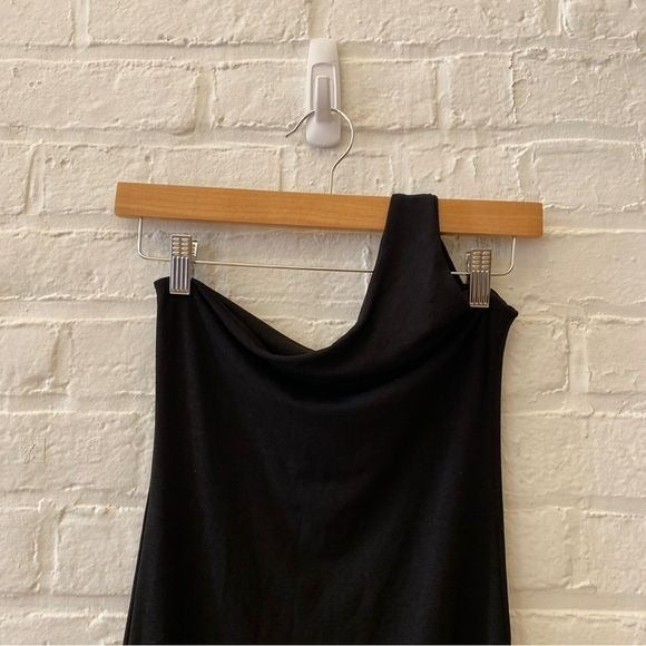 Naked Wardrobe || One Shoulder Bodycon Little Black Dress Medium