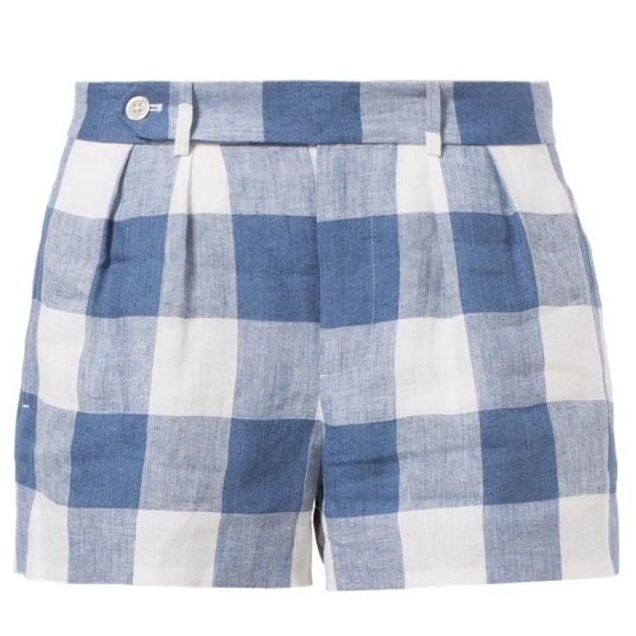 Ralph Lauren || Arquette Checked Shorts Seablau 2