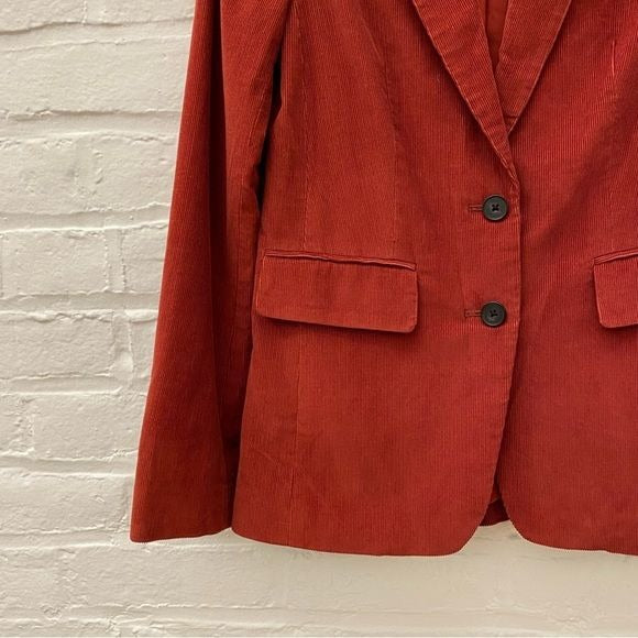 Aritzia || Babaton Taylor Corduroy Blazer Jacket Rust Red Orange 0