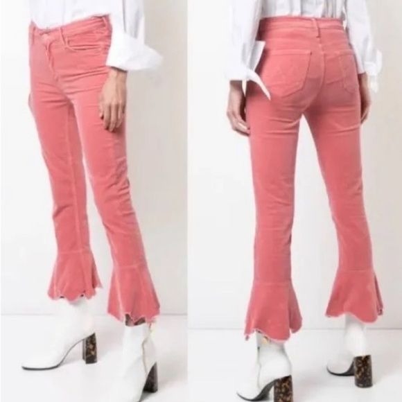 MOTHER || The Cha Cha Chew Corduroys Jeans Hopscotch Pink 28