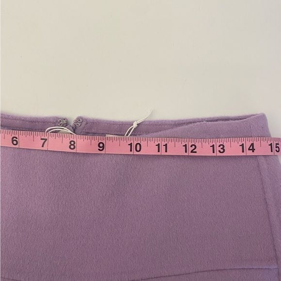 COS || Double Face Mini Skirt In Lilac Purple Wool 6 NWT