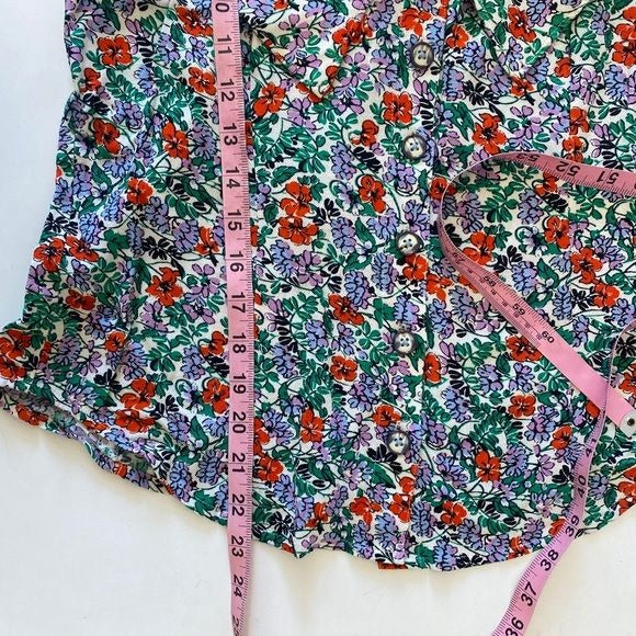 Anthropologie || Maeve Austen Collared Blouse Floral 4