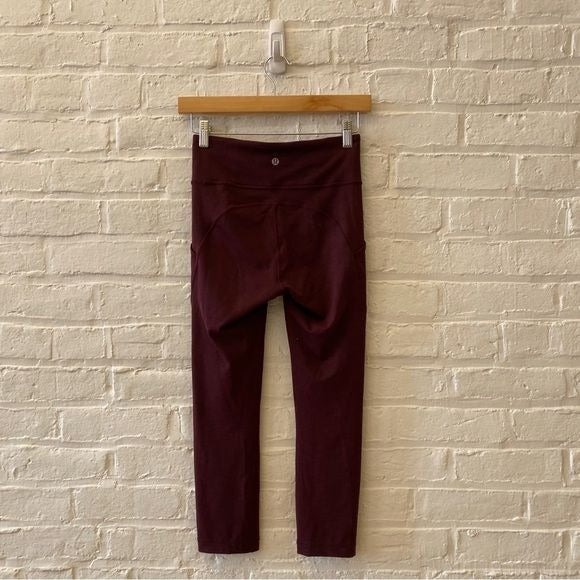 Lululemon || Invigorate High-Rise Tight 25" Heathered Cassis Burgundy 4