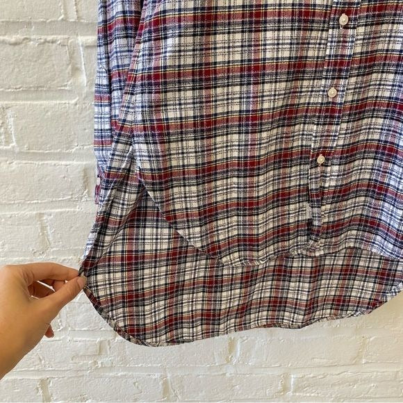 Frank & Eileen || Grayson Plaid Flannel Button Down Blue Red Small