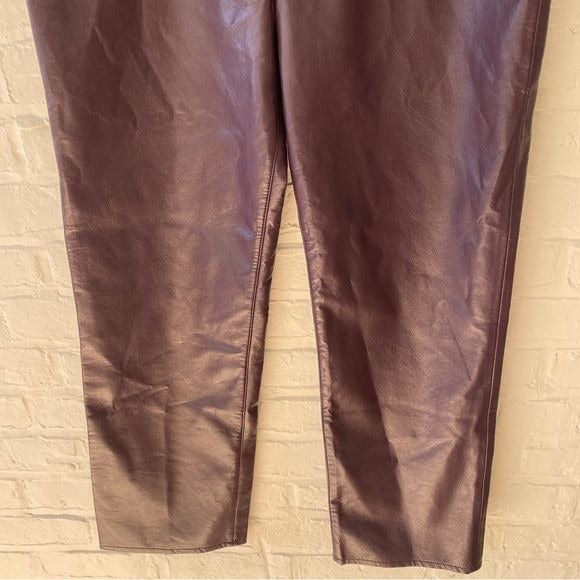 AGOLDE || 90s Recycled Leather Pinch Waist Pants in Nightshade Purple 33