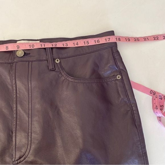 AGOLDE || 90s Recycled Leather Pinch Waist Pants in Nightshade Purple 33