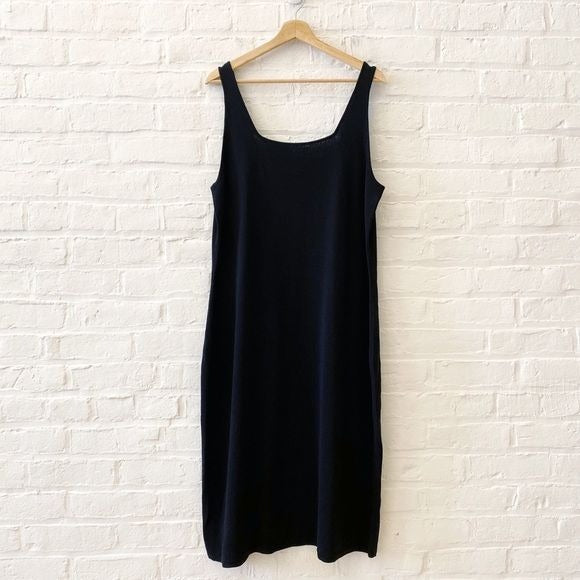 Universal Standard || Knitted Tank Dress Solid Basic Stretch Black NWT