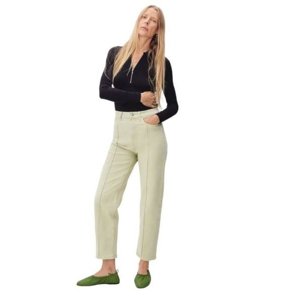 Everlane || Way High Jean in Green Tea Wash Straight Leg 29