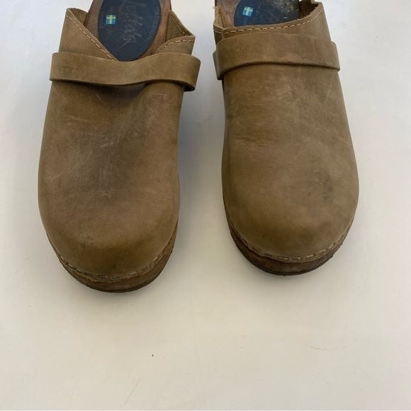 Lotta From Stockholm || Leather Clogs Tan Beige Brown 39