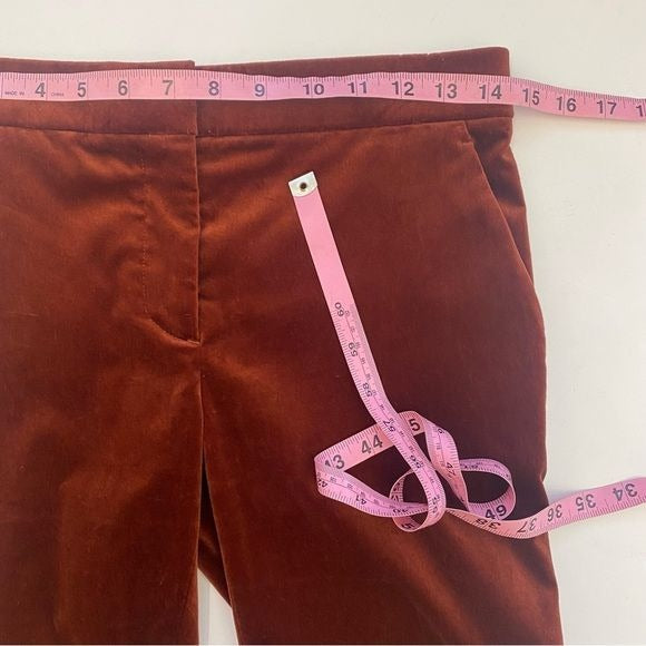 The Row || Velvet Pants Rust Orange Red Elizabeth Olsen Size 0