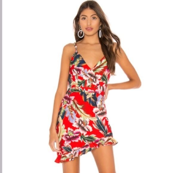 Revolve || NBD x Naven Twins Sydney Floral Tropical Asymmetrical Mini Dress XS