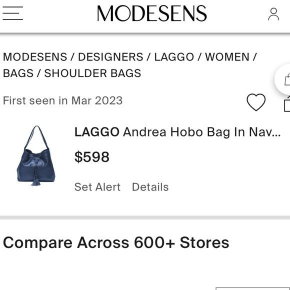 LAGGO || Andrea Tassel Drawstring Hobo Bag Pockets Pebbled Leather Navy