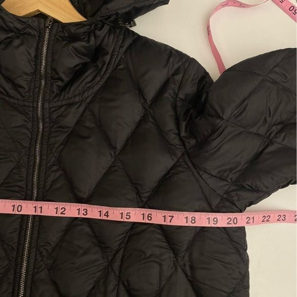 MaxMara || Rainwear Quilted Down Jacket Coat Puffer Hooded Black US 8 Made Italy