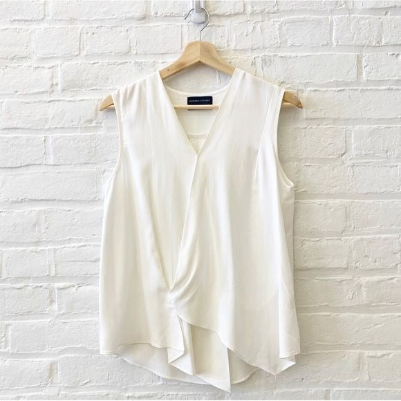 Modern Citizen || Sleeveless Structural Origami Blouse White Small