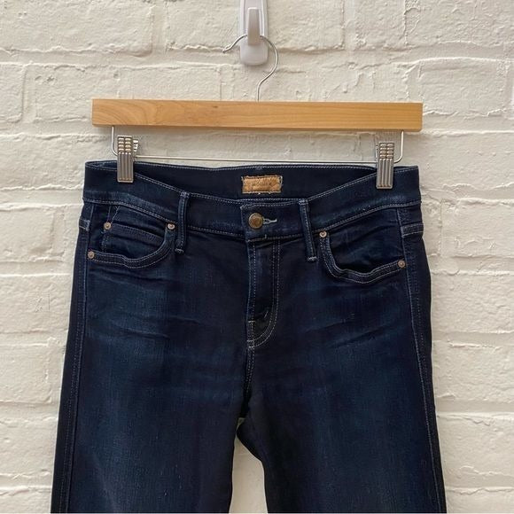 Mother || The Rascal Coffee Tea or Me Dark Wash Straight Jean 27