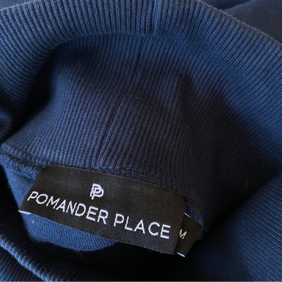 Tuckernuck || Pomander Place Porter High Neck Sweatshirt Dress Pockets Navy M