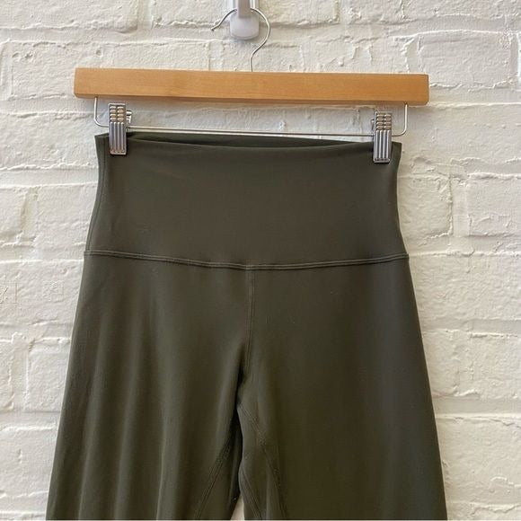 Lululemon || Align Crop 21" Dark Olive Green 4