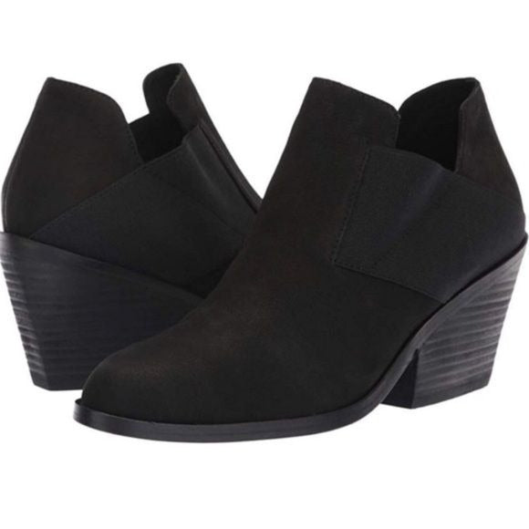 Eileen Fisher || Even Nubuck Ankle Booties Black 7