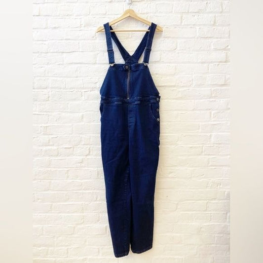 Universal Standard || Olivia Denim Overalls Stretch Dark Indigo Blue Small 14-16