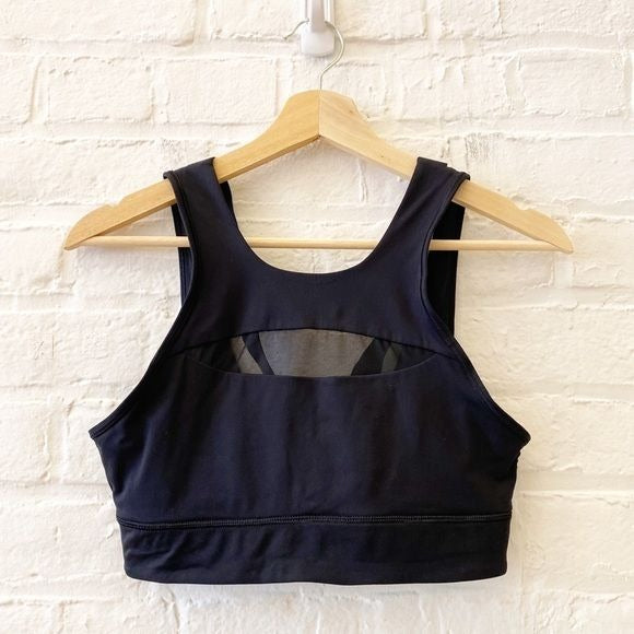 Lululemon || Run The Day Bra Mesh Strappy Black 6