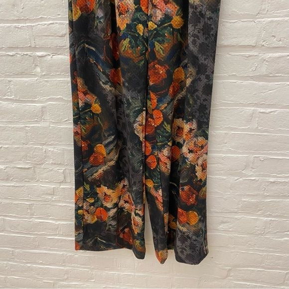 Anthropologie || Eva Franco Simone Watercolor Floral High Rise Trouser Small