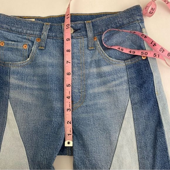 Levi’s || 501 Skinny Twice as Nice Patchwork Denim Jeans 25