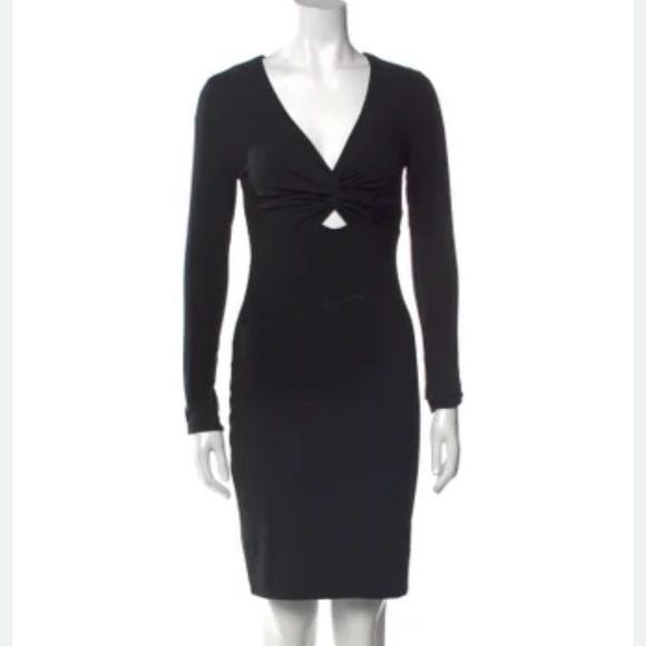 T by Alexander Wang || Twist Knot Keyhole Little Black Dress Stretch Modal Small