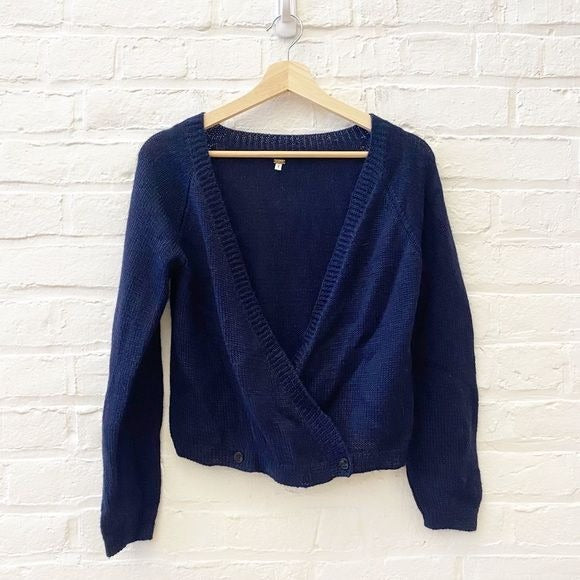 Dosa || Alpaca Ballet Ballerina Wrap Sweater Cardigan Navy 3 M/L