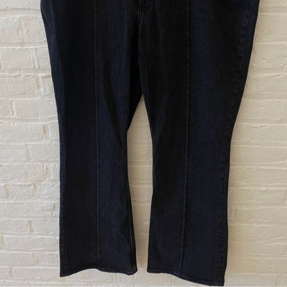 Abercrombie || Curve Love High Rise Vintage Flare Jean Black Gray 34 NWT