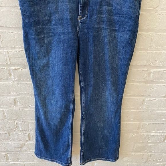 Anthropologie Dd Pilcro The Yaya Kick Flare Jeans Cropped Blue 34