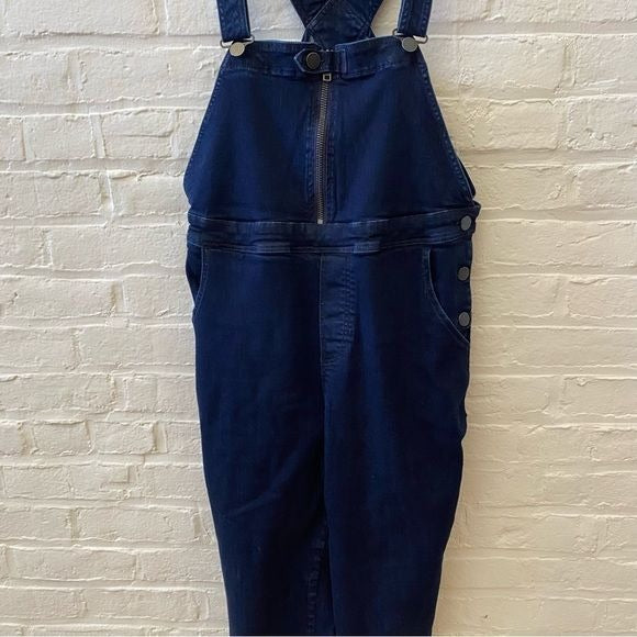 Universal Standard || Olivia Denim Overalls Stretch Dark Indigo Blue Small 14-16