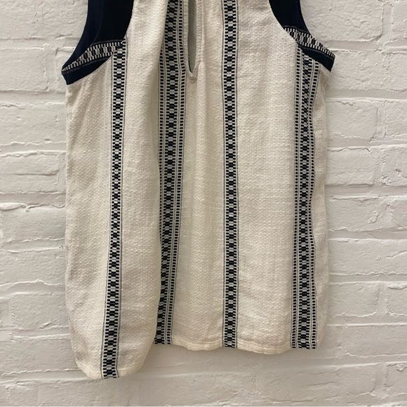 Ace & Jig x Barney’s || Hope Tank Sleeveless Keyhole Top Ivory Black Small