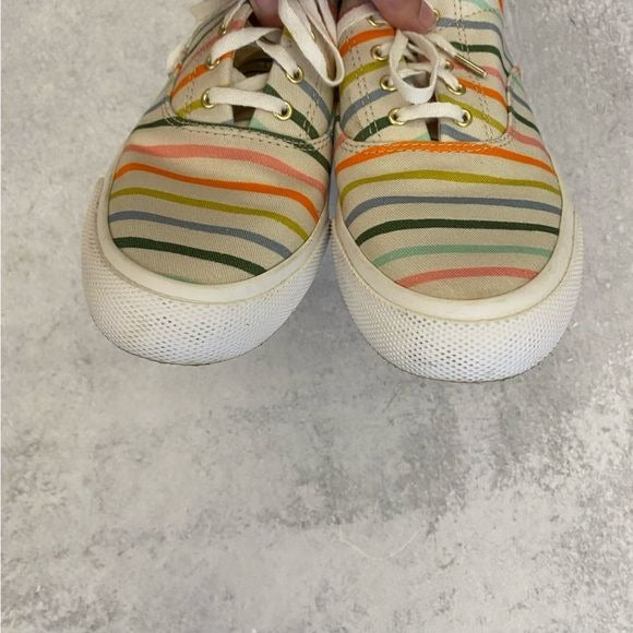 Anthropologie || Keds x Rifle Paper Co. Anchor Sneakers Happy Stripe Rainbow 8.5