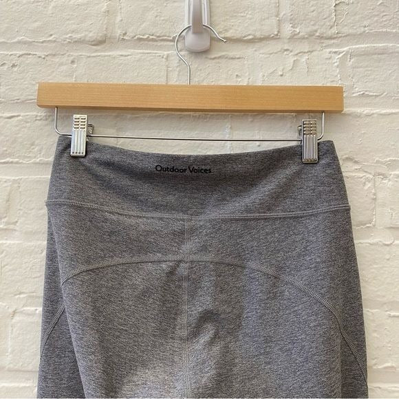 Outdoor Voices || Dipped 7/8 Leggings Warmup Graphite Gray Colorblock Small