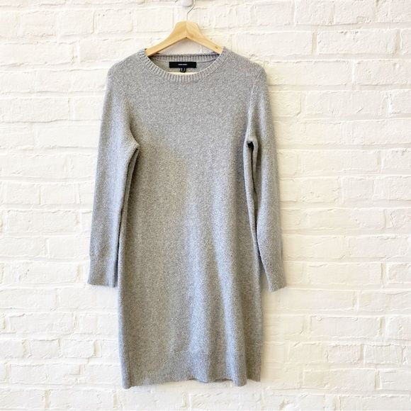 Vero Moda || Doffy Long Sleeve Sweater Dress Gray Melange Small