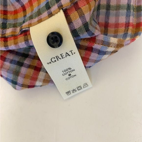 The Great. || Gather Top in Midsummer Plaid Size 1 US Small