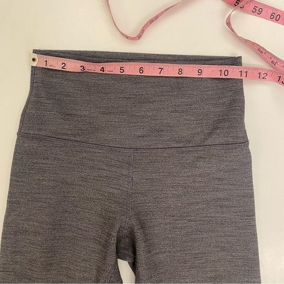 Lululemon || Align Pant II 25" Mini Heathered Herringbone Gray Black 4