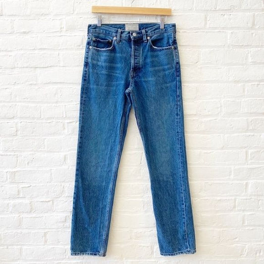 Everlane || The Everybody Jean in 100% Organic Cotton Blue E3 M 28 W 26