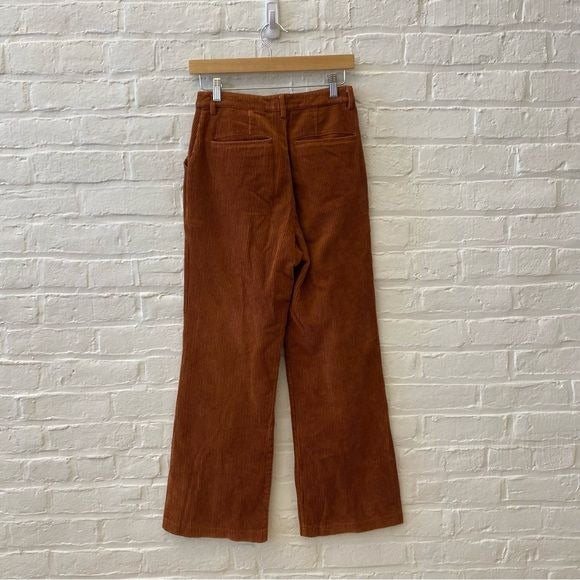 ASTR The Label || Wide Leg Corduroy Pants in Maple Orange Brown XS