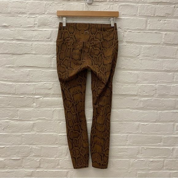 Varley || Luna Legging s in Burnt Snake High Rise 7/8 Brown Medium