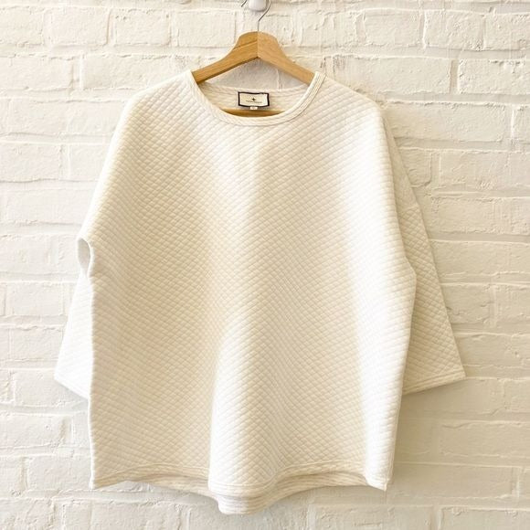 Tuckernuck || Reversible Ally Swing Sweatshirt Heathered Ivory M/L NWT