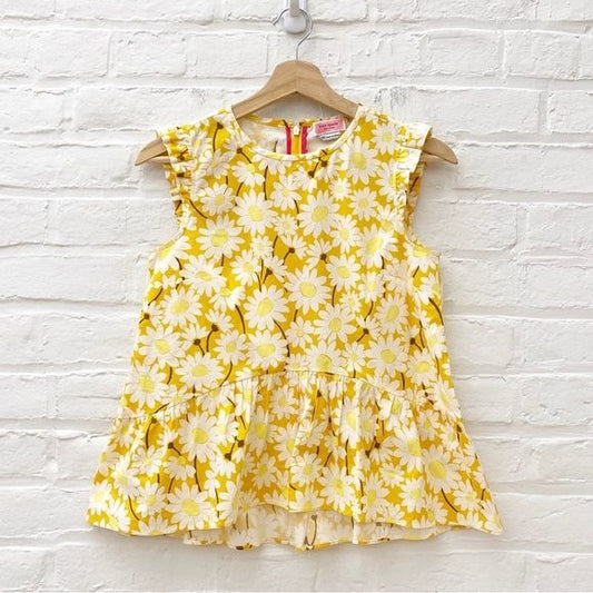 Kate Spade || Kate Daisy Flounce Top Floral Yellow Gold 00