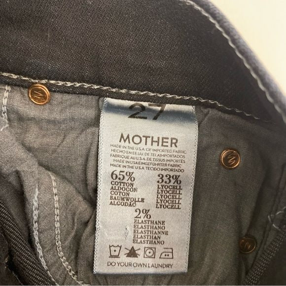 Mother || The Rascal Coffee Tea or Me Dark Wash Straight Jean 27