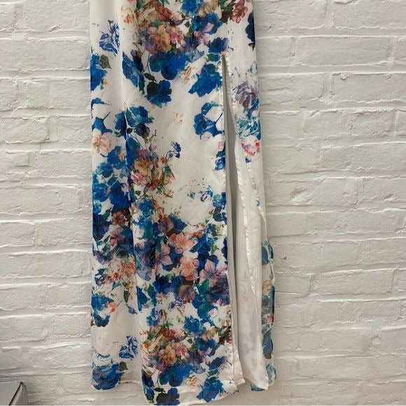 Lovers + Friends X Revolve || The Keeper Floral Maxi Keyhole Tie White XS