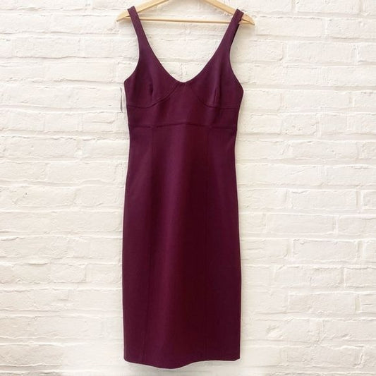 Aritzia || Babaton Marsden Dress Pencil Bodycon Burgundy Red 6 NWT