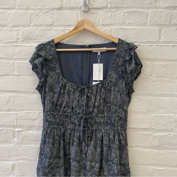 Likely || Miss Tiered Floral Midi Dress Gray 10 NWT