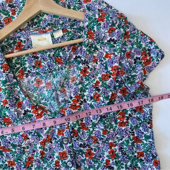 Anthropologie || Maeve Austen Collared Blouse Floral 4