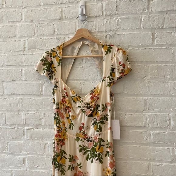 Reformation || Myah Dress in Milo Cream Floral 6 NWT